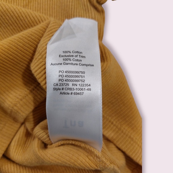 TNA Ribbed T-Shirt Short Sleeve Yellow - Picture 8 of 9